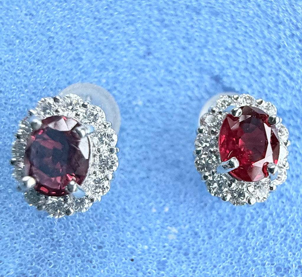 Pigeon Blood Ruby Earrings