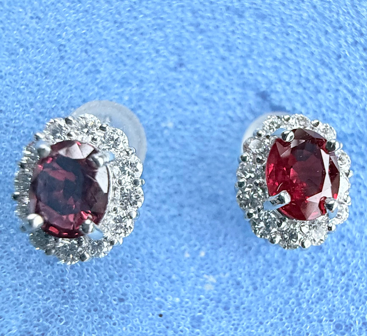 Pigeon Blood Ruby Earrings