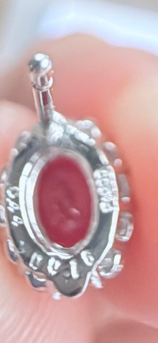 Pigeon Blood Ruby Earrings