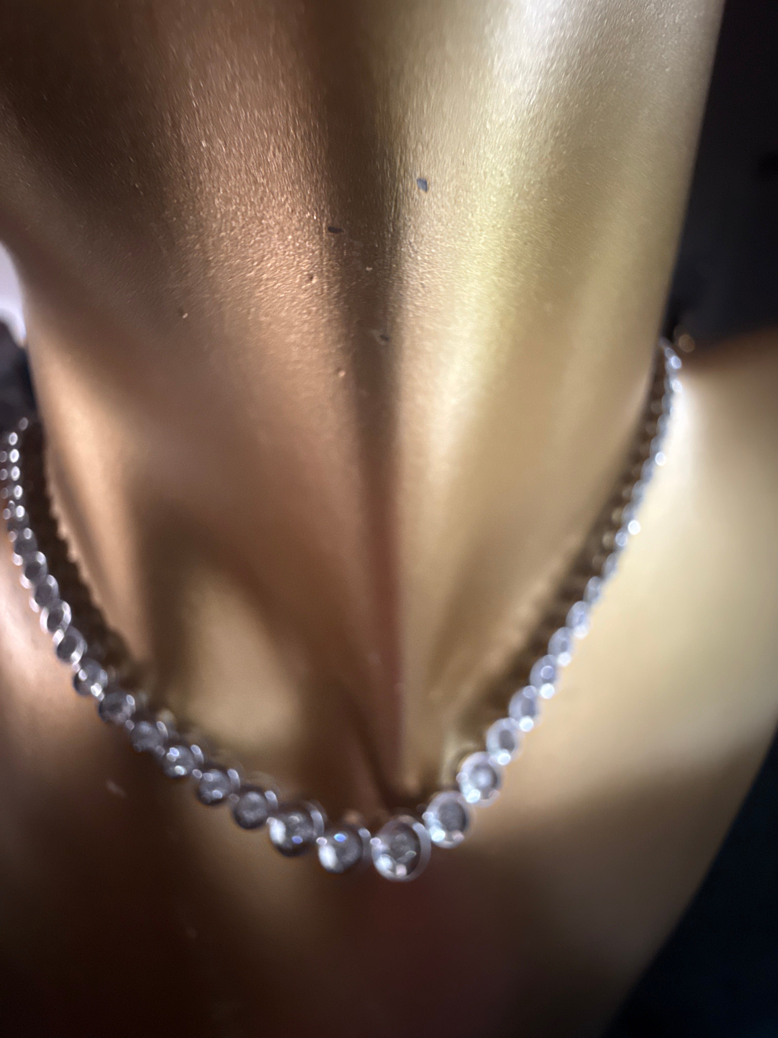 Certified Natural Diamond Tennis Necklace and Bracelet set